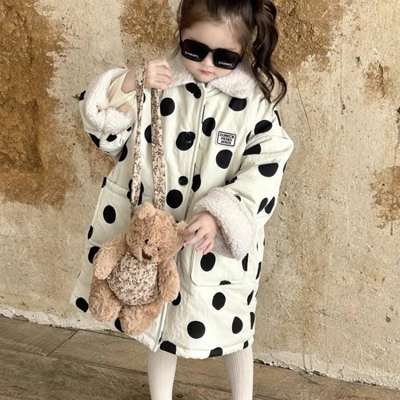 Girls' Velvet Coat Autumn/Winter New Collection Children's Long Coat Stylish Thick Winter Clothing