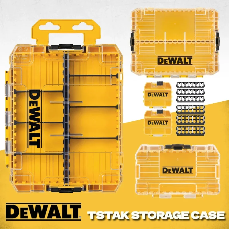 DEWALT TSTAK Tough Storage Case Screwdriver Bit Parts Storage Box DT70800 DT70801 DT70801 DWAN2190 Power Tool Accessories