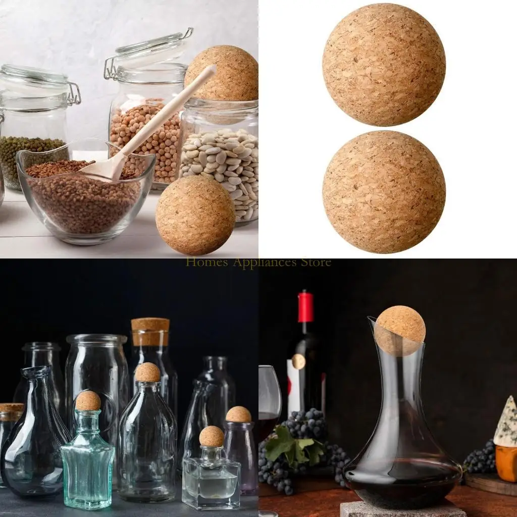 D0AB Пакет из 2 деревянных пробковых шариков замены стопора мягкие для винных бутылок