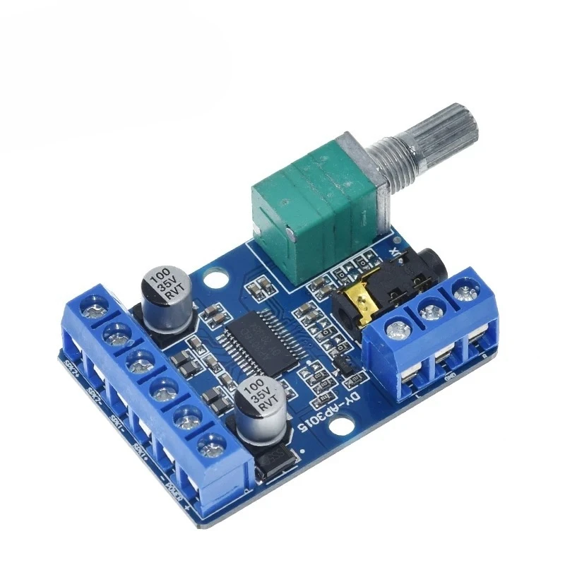 DY-AP3015 DC 8-24V 30W * 2 Class D Dual Channel High Power Stereo Digital Amplifier Board with Adjustable Volume Potentiometer