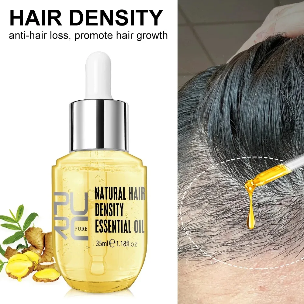 

PURC Fast Hair Growth for Men Women Hair Oil Care Ginger Anti Hair Loss Scalp Treatment Grow Serum Products Beauty Health 35ml