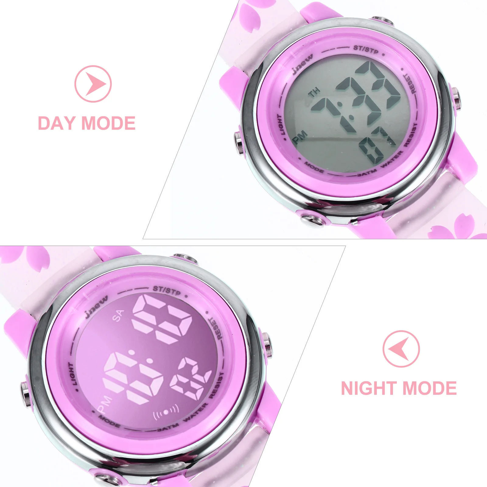 Waterproof Watch Adorable Cartoon Wristwatch Creative Flower Pattern Electronic Watch for Waterproof Wristwatch