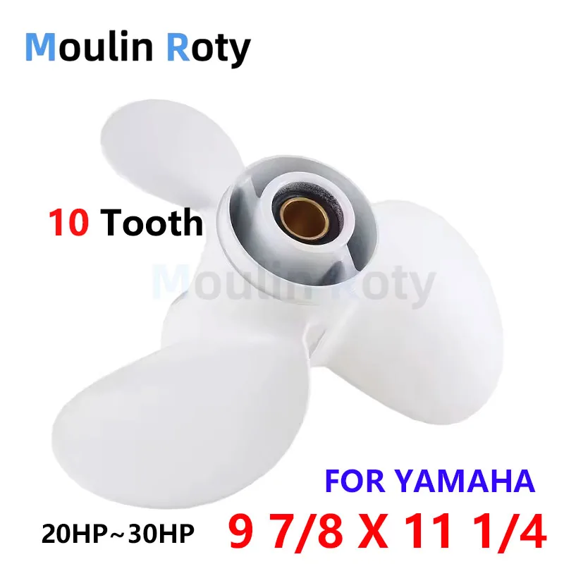 

9 7/8X11 1/4 Boat Engine Propeller Suitable for Yamaha 20-30 Hp Aluminum Alloy 10 Teeth 664-45947-01-El