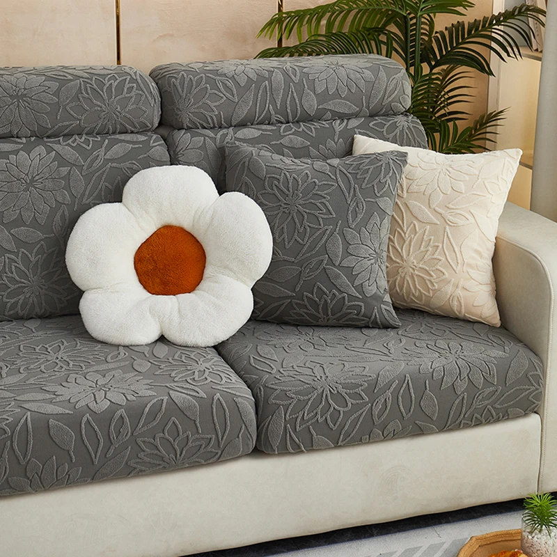 1pc Jacquard Sofa Seat Cover, All Seasons Universal Pet-Friendly Sofa Cover Compatible With L-Shaped And 1/2/3/4-Seater Sofas