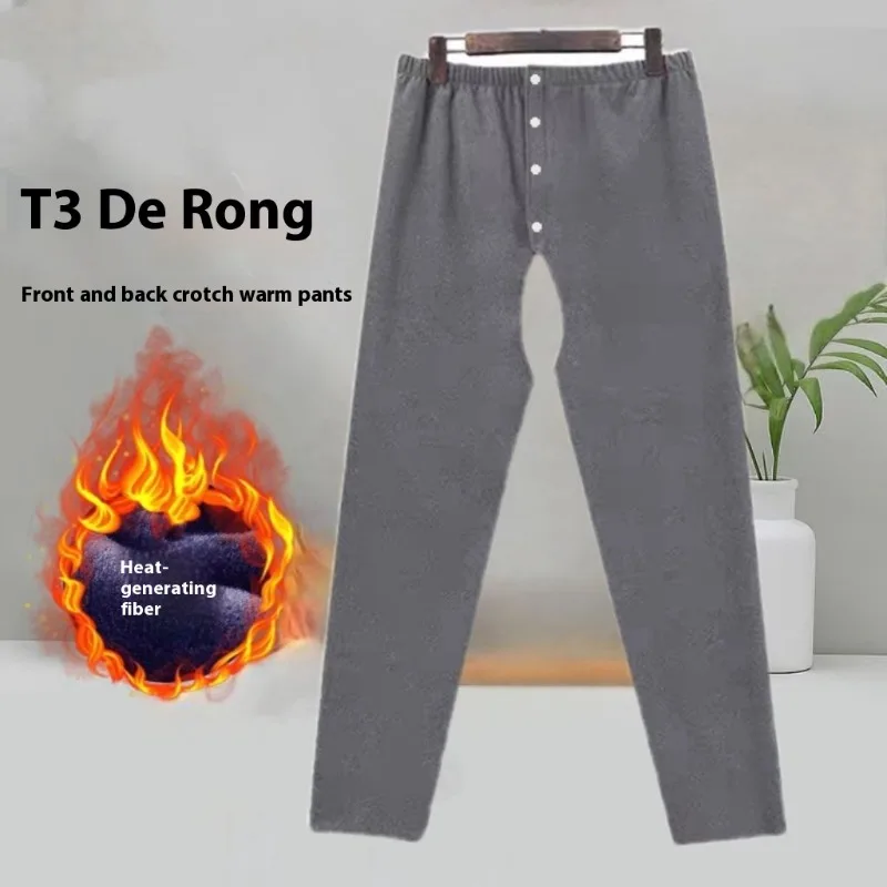 ‌ Pantaloni per incontinenza in pile termico aperture laterali facile accesso comfort regolabile indossare cura senior biancheria intima invernale calda uomo donna