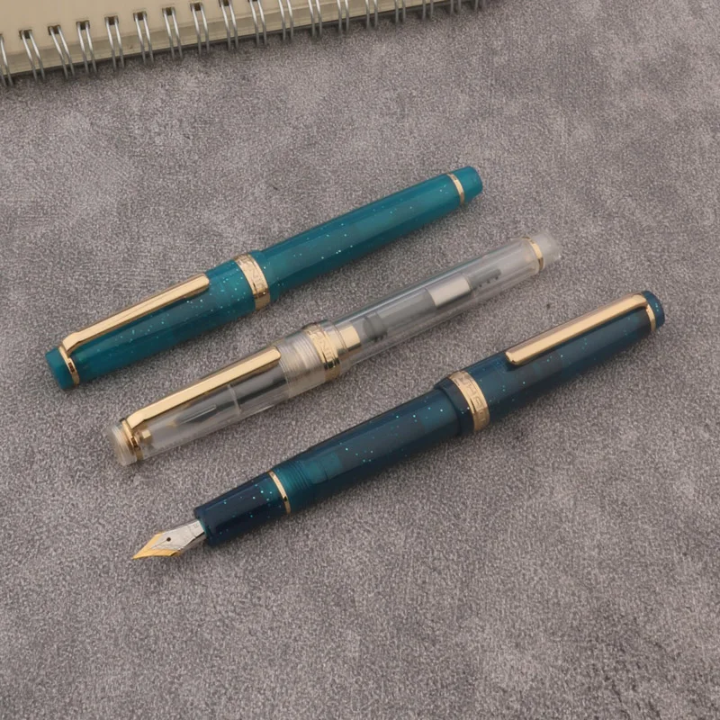 Jinhao 82万年筆透明4シーズンスピンペンコンバーターペン先ビジネス文房具事務用品インクペン