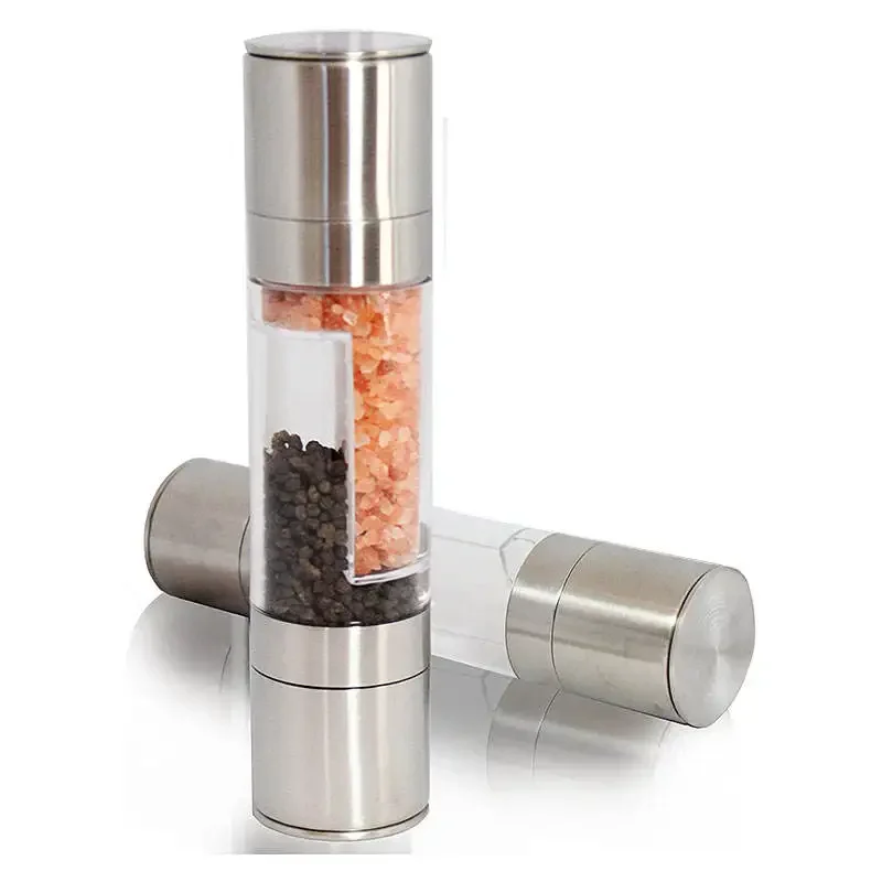 

1pc Pepper Grinder Household Sea Salt Ginder Stainless Steel Spice Grinder Manual Sea Salt Mill Spice Crusher Reusable