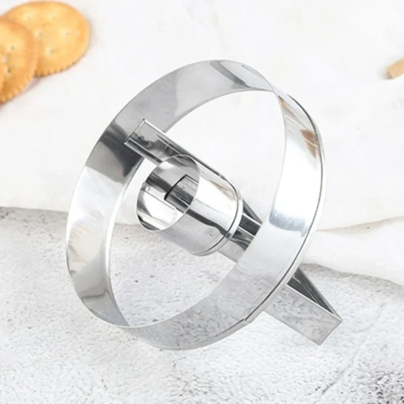 Stainless Steel Donut Mold Round Biscuit Cutting Mold DIY Bread Chocolate Baking Gadget Cake Decorating Tool Baking Supply