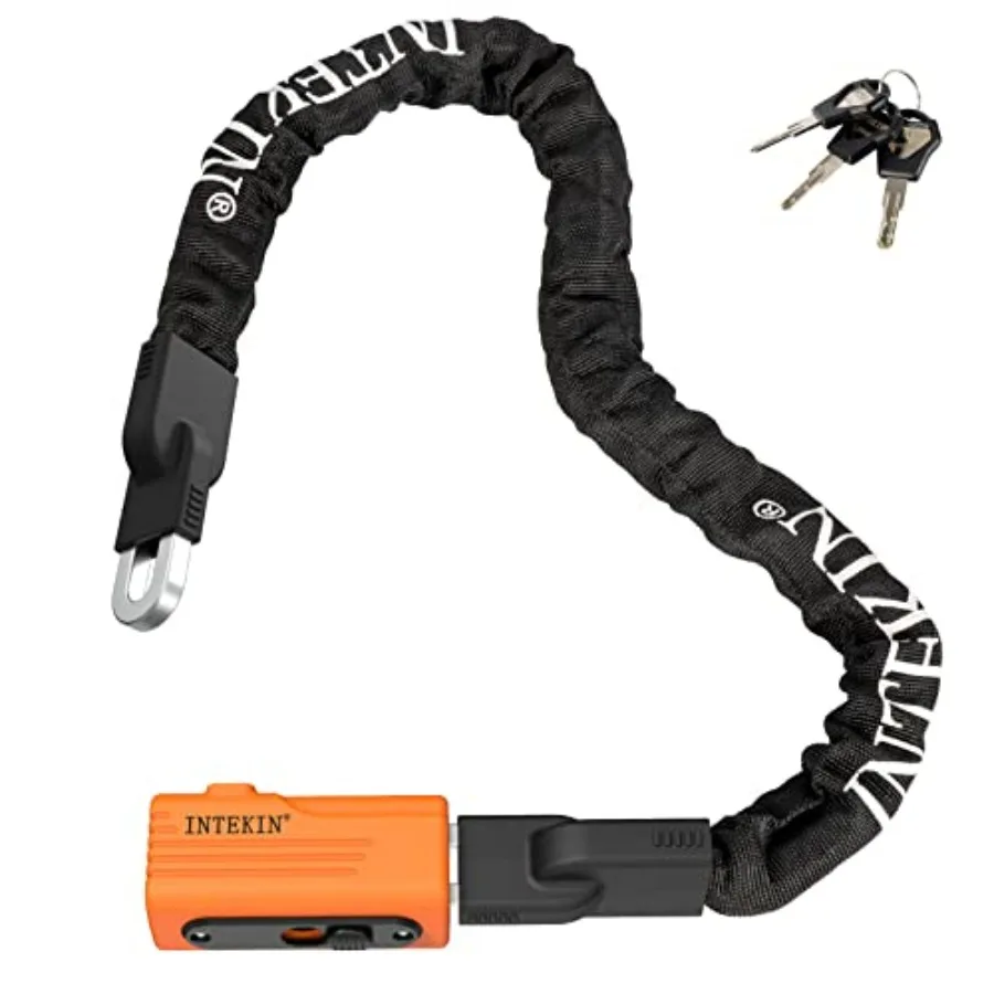 

Усиленный цепной замок для велосипеда/мотоцикла 3/4/5 футов, 8/10 мм, утолщенный, противоугонный, с 3 ключами, черный