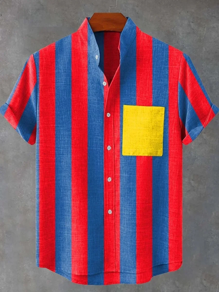 New Men's Hawaiian Shirt Casual Short Sleeve Top Loose Fashion Retro 3D Printing Summer Shirt Fast Shipping - Image 3