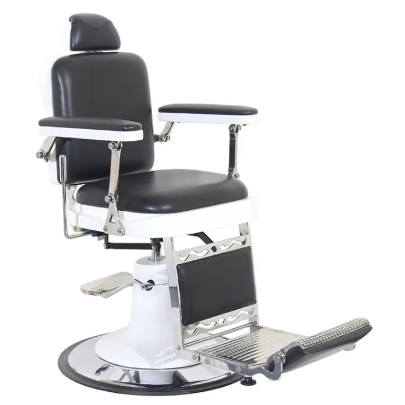 

Modern Luxury High Beauty Quality Leather Black Portable Hair Barber Shop Metal Salon Barber