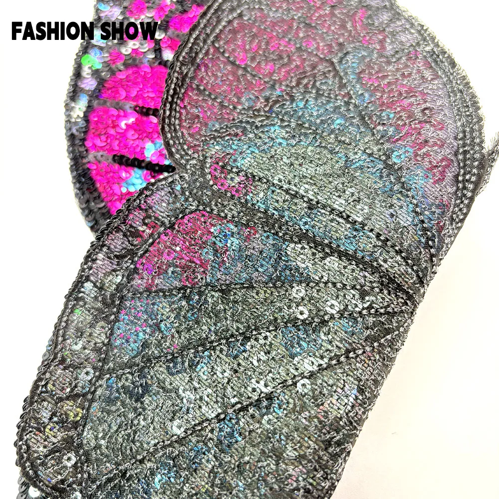 رقع تطريز على شكل فراشة عصرية للبلوزات والجينز وإكسسوارات ديكور ذاتية الصنع، والسترات، والأزرار، وشارات شخصية، ورقع حديدية عصرية متعددة الاستخدامات #3