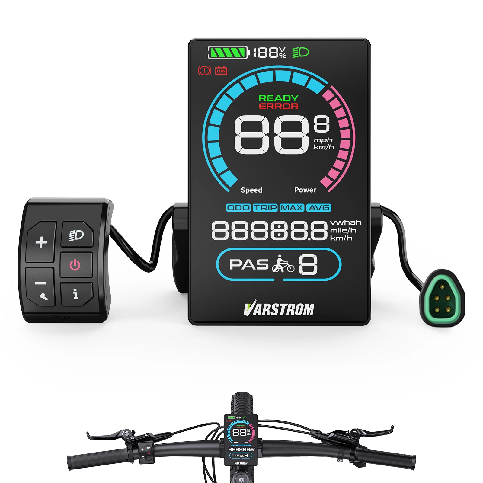 Image of BAFANG VD618 E-Bike Display 3,5 Zoll OLED-Bildschirm mit Typ-C-Ladegerät, passend für Bafang CAN-Protokoll BBS/BBSHD Mittelmotor-Kit-Teile