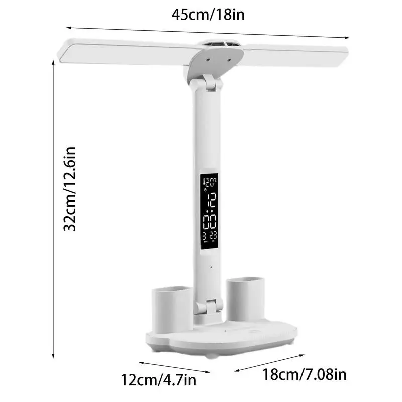 LED Desk Lamp Recarregável Desk Lights Com Tempo Temperatura Display Long-lasting Estudo Iluminação Lâmpada Para Sala De Estar Do Escritório