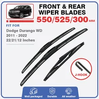 Limpiaparabrisas delantero/delantero trasero para Dodge Durango WD 2011 - 2022 SRT, accesorios para parabrisas, ventana de silicona Original