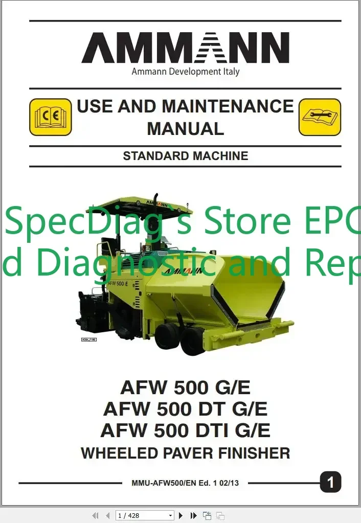 SpecDiag Ammann Paver 2023 دليل الأجزاء والتشغيل 12.3 جيجابايت PDF #2