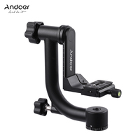 Andoer Heavy Duty Metal Panoramic Gimbal Tripod Head Use for Arca-Swiss Standard Quick Release Plate Aluminum Alloy for DSLR