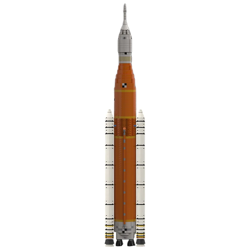 MOC Space Launch System SLS Block 1 Heavy-lift Launch Vehicle 1:110 Saturn V scale Rocket Building Brick Model DIY Kid Toy Gift