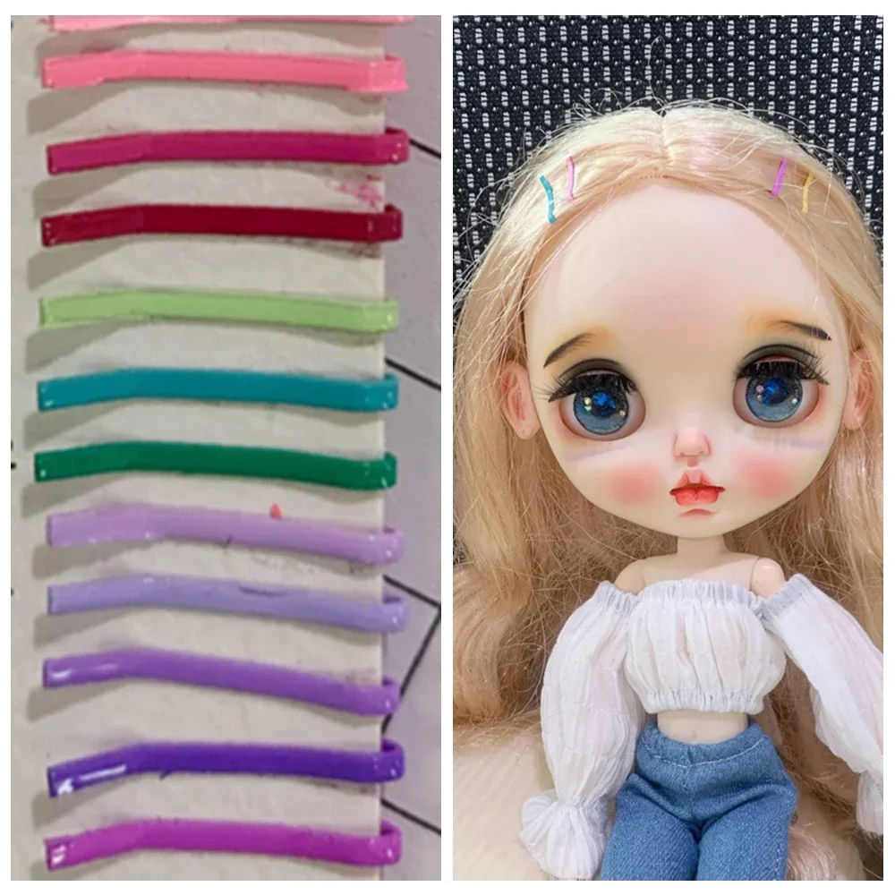 20Pcs/set 1.5cm Mini Cute Candy Colors HairPin Doll Hair Accessories For BJD and Blyth Doll Accessories