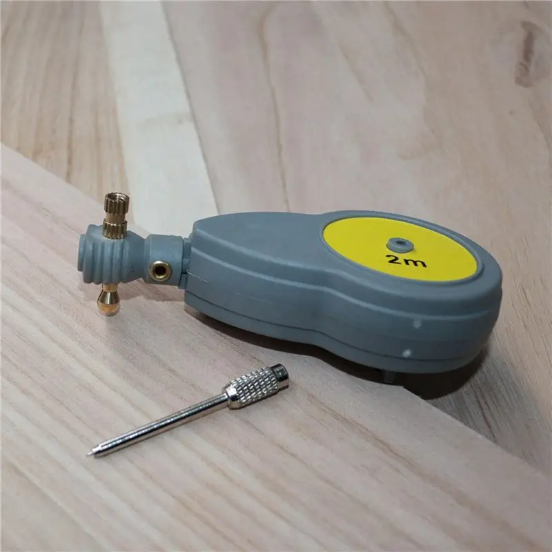 HHTL 2X Rotape Tape Measure Compass With 20 Pencil Leads,Measure Compass For Drawing Circles And Lines With Tape Measure