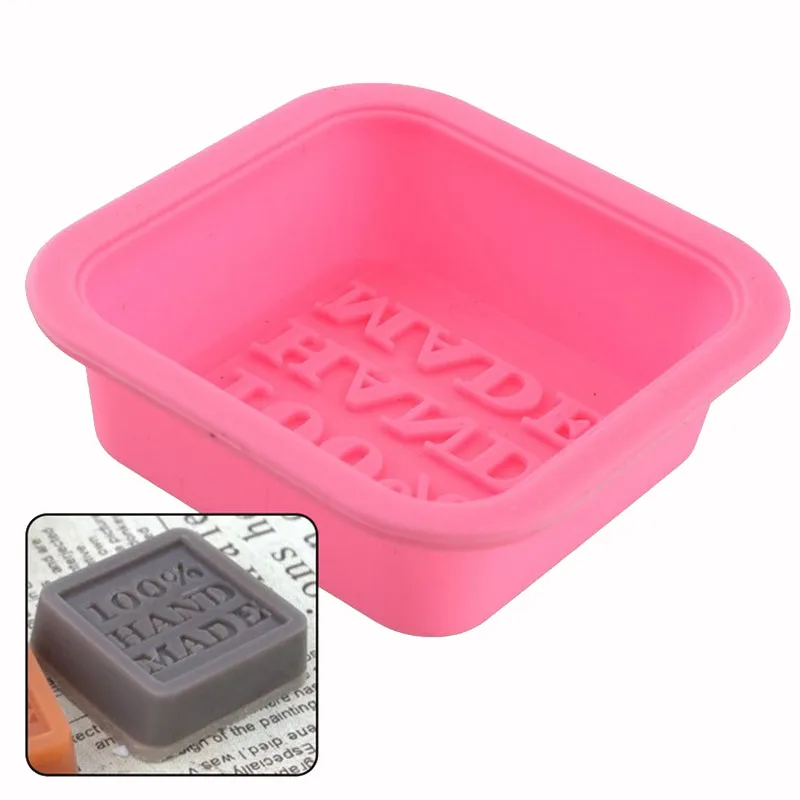 100% Hand Made Square Shape Handmade Soap Mold Soap Making Silicone Soap Molds Portable Unique Soap DIY Making Tools