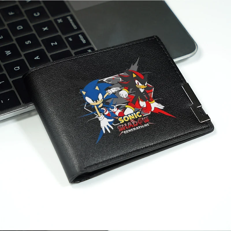 GENERAZIONI SONIC PORtafoglio da uomo in PU DESIGN SLIM DURABILE LEGGERO BUSINESS STILE EVERYDAY UTILIZZA ACCESSORIO DI MODA