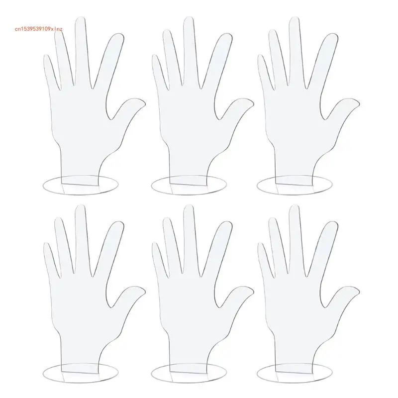 Set of 6 Acrylic Bracelet Display Holder Acrylic Bracelet Display Rack Acrylic Bracelet Organizers for Multiple Bangles