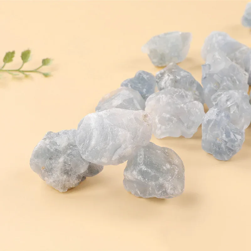 100g Rough Celestite Natural Stones Reiki Chakras Healing Crystals Blue Stones Ornaments for Home