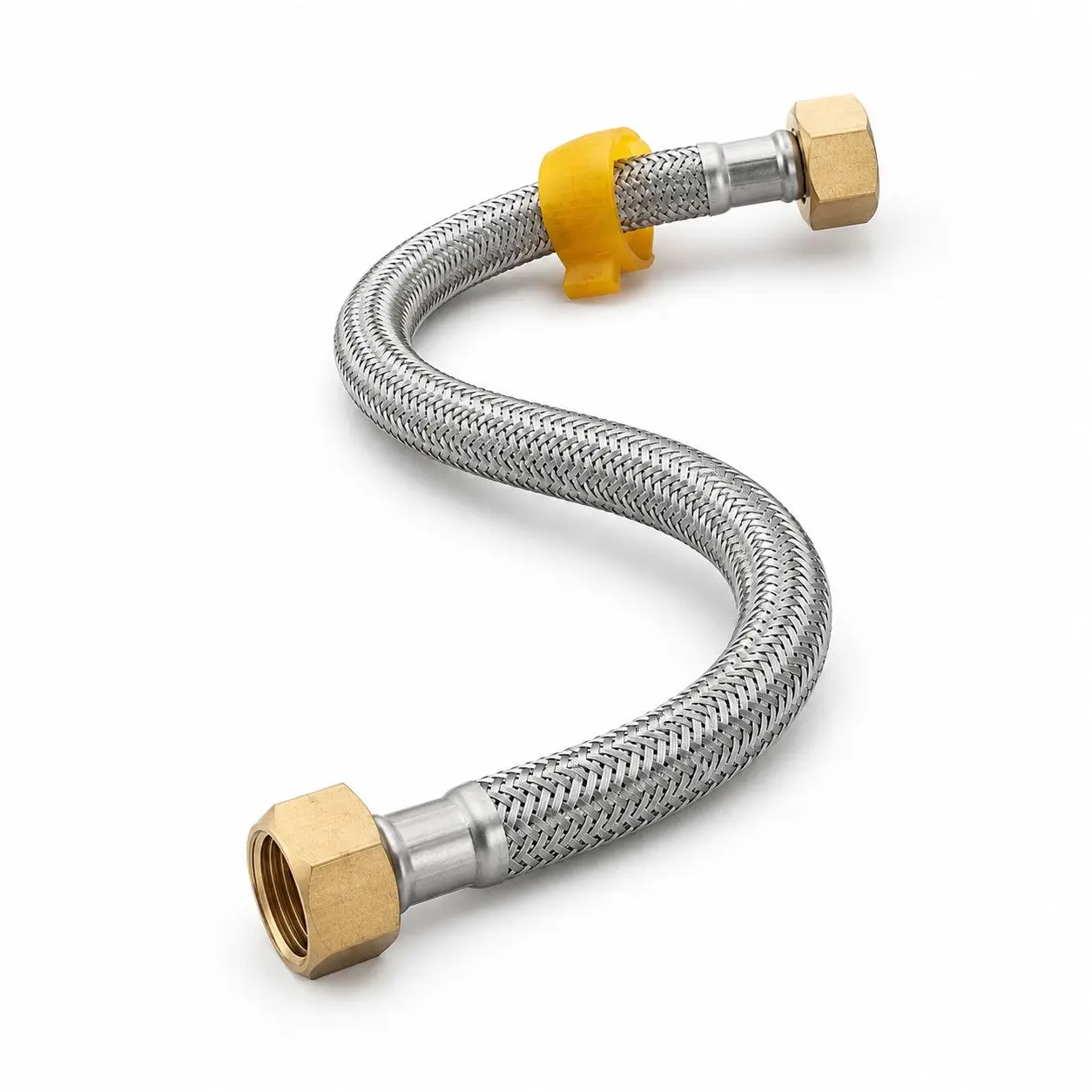 304 stainless steel braided hose, high-pressure hose for hot and cold water, water heaters and toilet tanks