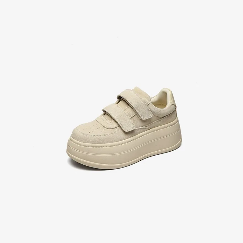 7cm Height Increase Platform White Shoes Street Fashion Sneakers Women Sports Casual Skate Shoes