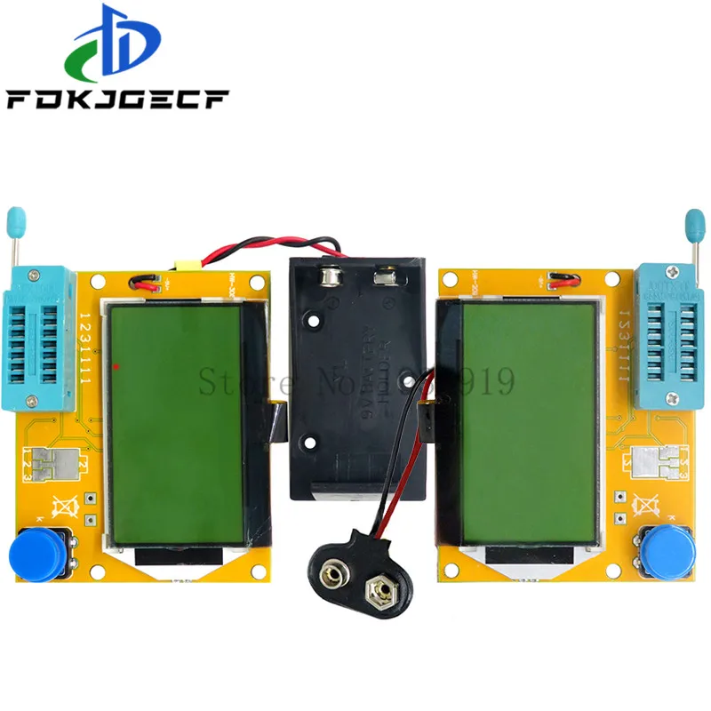 LCR-T4 ЖК-цифровой тестер транзисторов, диод, триод, измеритель емкости ESR, M328, аккумулятор для MOSFET/JFET/PNP/NPN L/C/R1