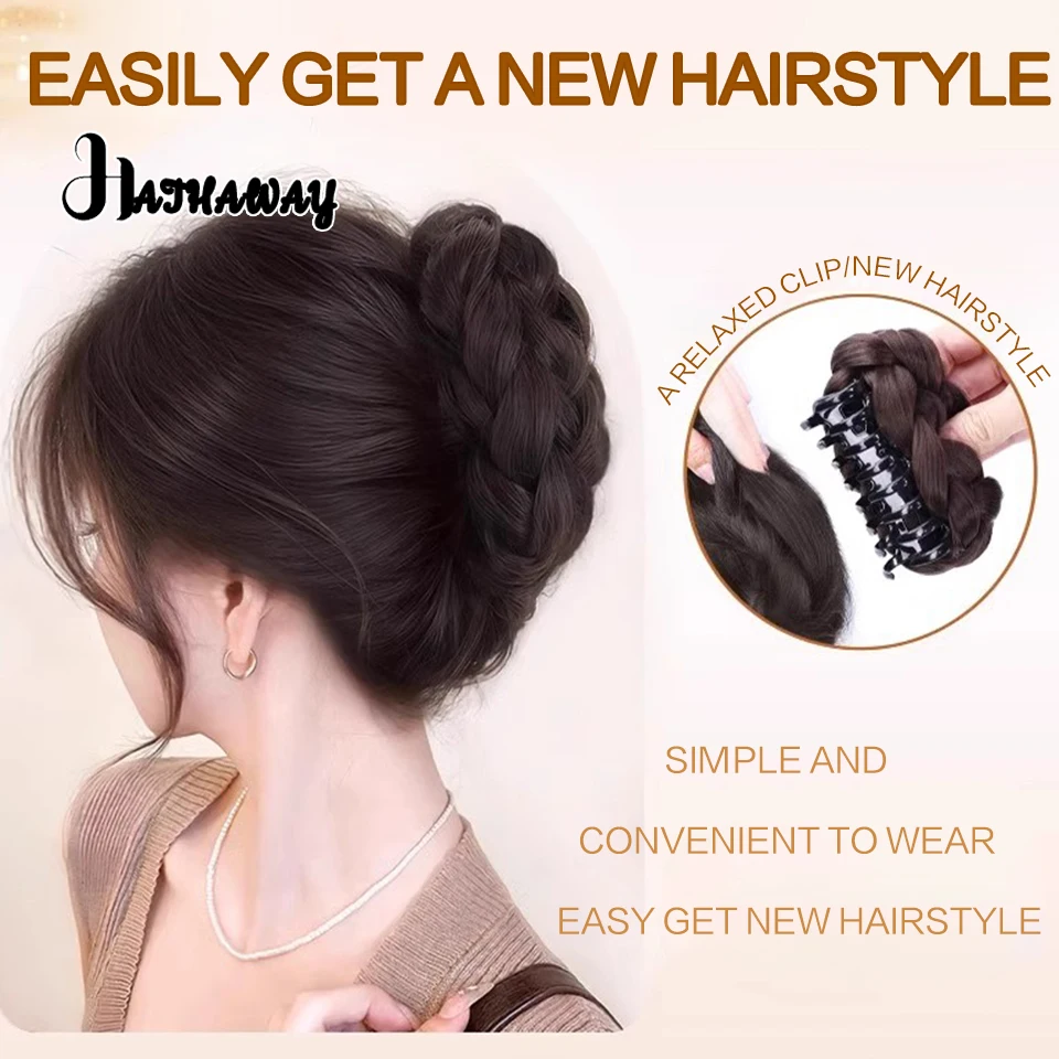 الاصطناعية المقلية العجين التقلبات حبة رئيس كعكة الإناث انتزاع كليب زهرة برعم رئيس رقيق عموم شعر مستعار حقيبة تمديد للنساء