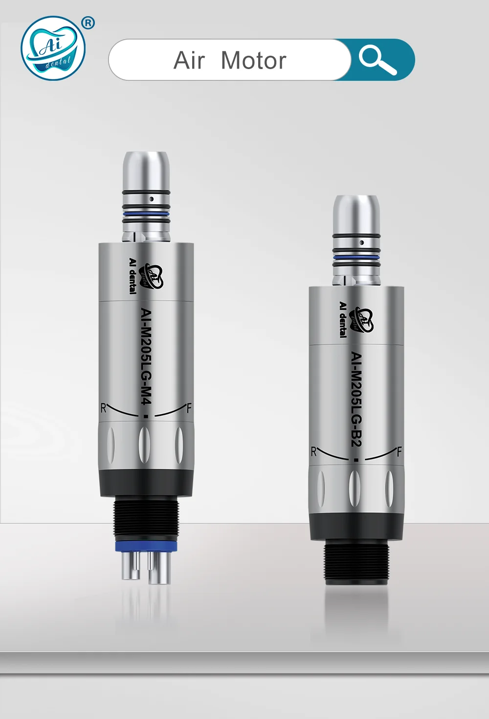 Dental Inner Water Air Motor Slow Speed Handpiece Parts AI-M204/M205 Non-LED Turbine Connector AI-M205LG LED Generator Series