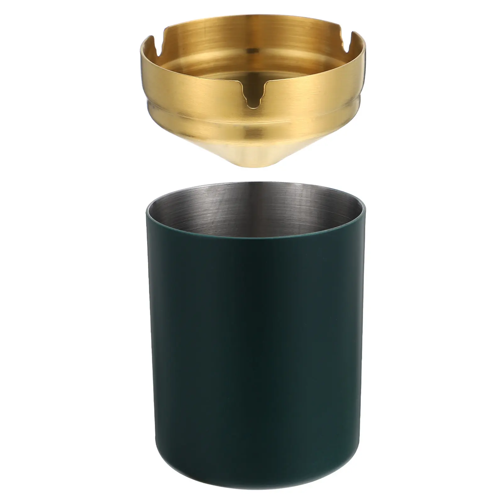 

Simple Ashtray Covered Container with Lid Desktop Stainless Steel Domestic Living Room