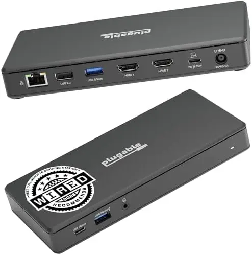 

Portable Power Hub with HDMI & Charging for Your Devices SEO Title: Plugable USB-C Docking Station with 4K Display & 65W Char