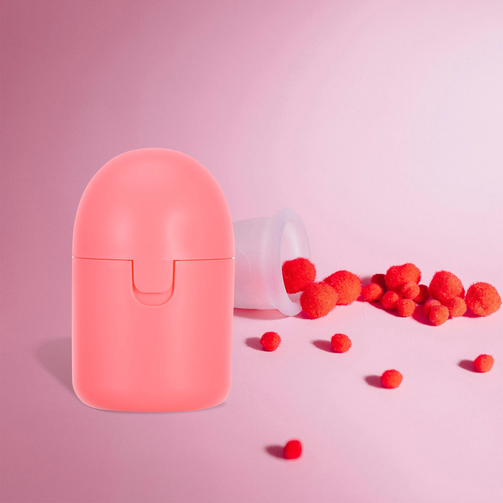 

2 шт., ящик для хранения менструальной чашки, безопасный полипропиленовый материал, дорожный компактный легкий чехол-органайзер для менструальной чашки, контейнер для переноски чашки