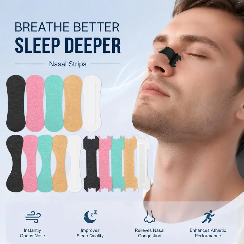 30Pcs Better Sleep Anti-Snoring Nasal Strip For Breathing Correction Physical Expansion Nasal Patch Anti Snoring Nose Strips