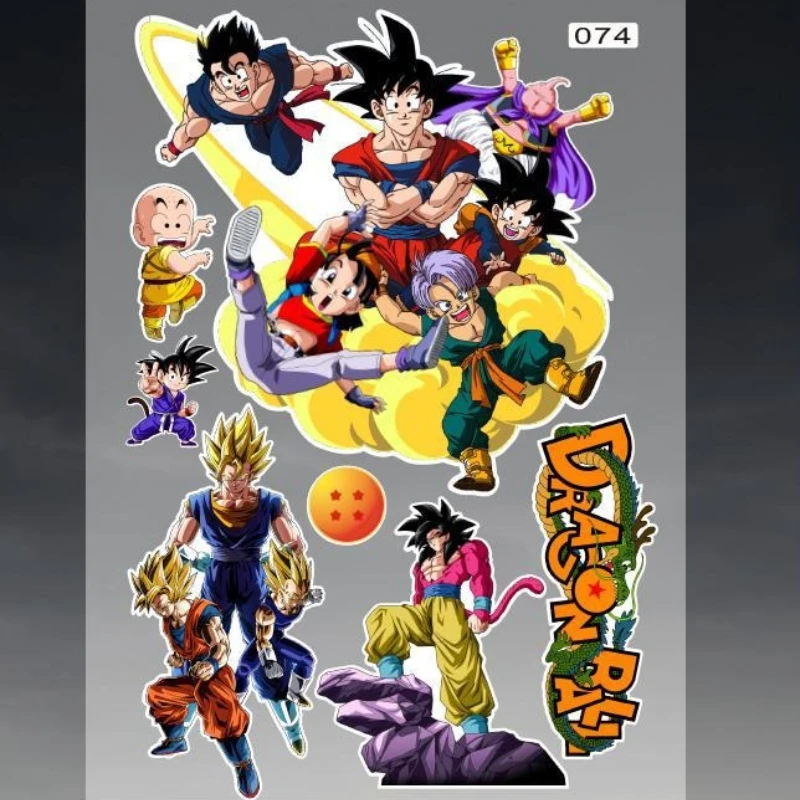 Neuer Dragon Ball Son Goku Majin Buu Chi Chi Anime Cartoon Aufkleber Motorrad Elektrofahrzeug Kratzerabdeckung Dekorativer Aufkleber – Detail 6