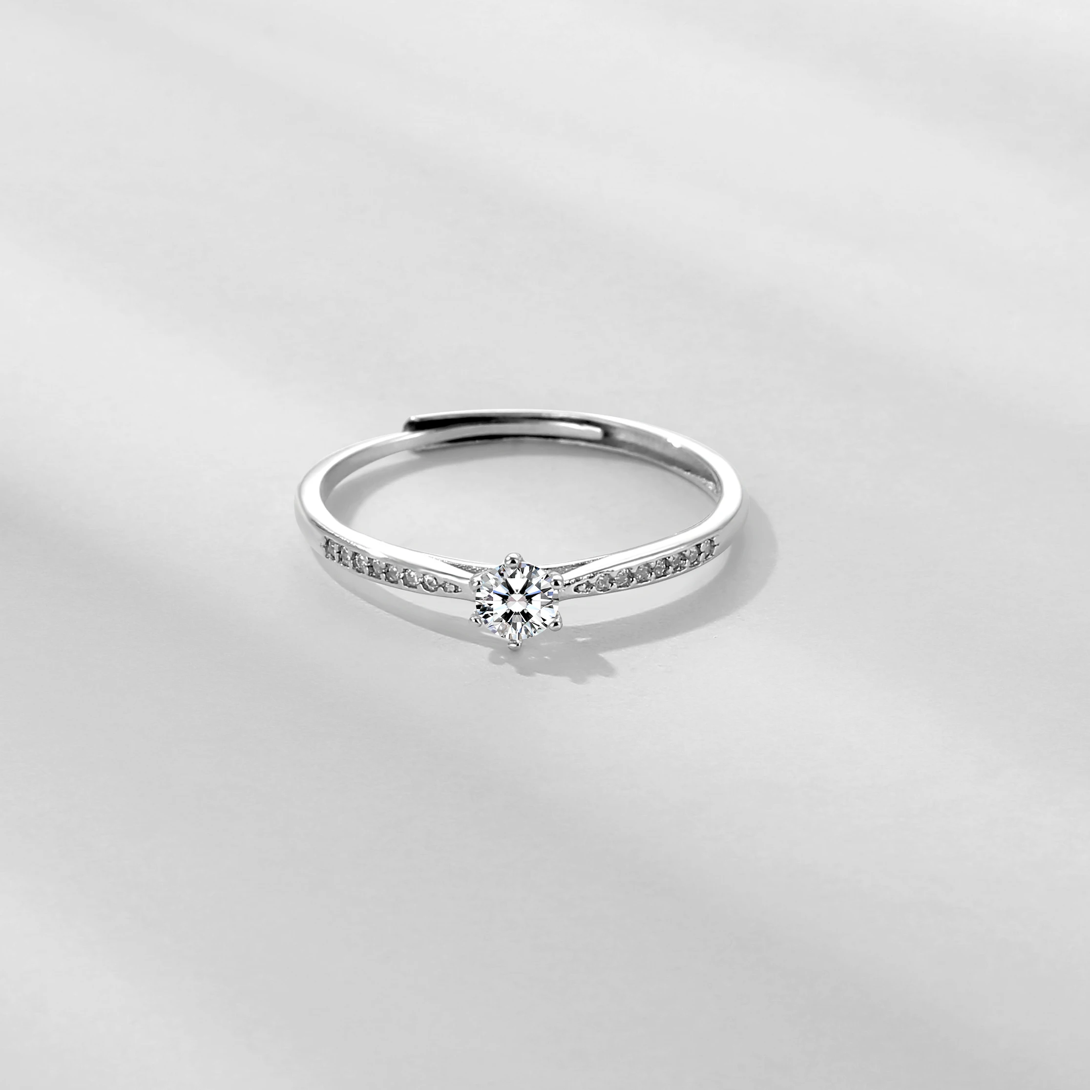 Ryju Zirkon geometrische Ringe für Frauen verstellbare 925 Sterling Silber Ring exquisite Urlaub stapelbare Schmuck Hochzeits feier Geschenk