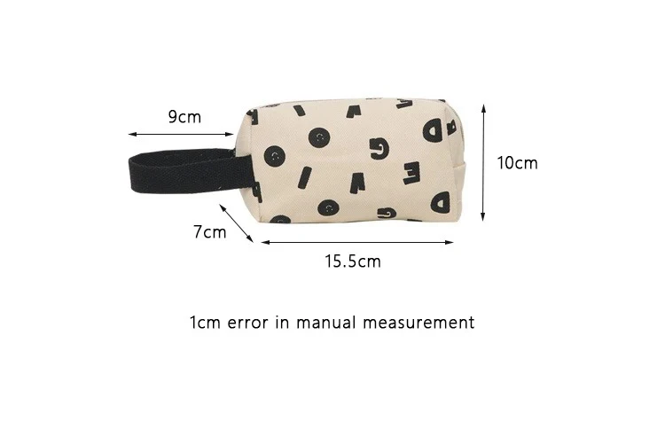 Buchstaben Drucken Frauen Leinwand Kosmetik Taschen Baumwolle Tuch Make-Up Tasche Tasche Kleine Handtasche Kupplung Reise Veranstalter Fall Für Mädchen – Detail 8