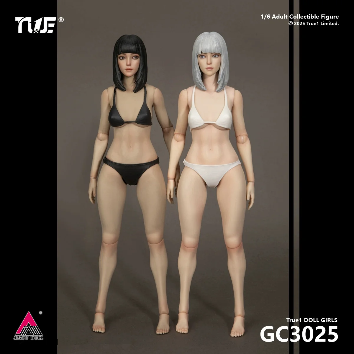 

True1Toys GC3025 1/6 Scale Girls Joint Body with Head Model White/Light Wheat Skin 12'' Female Soldier Action Figure Dolls Toys