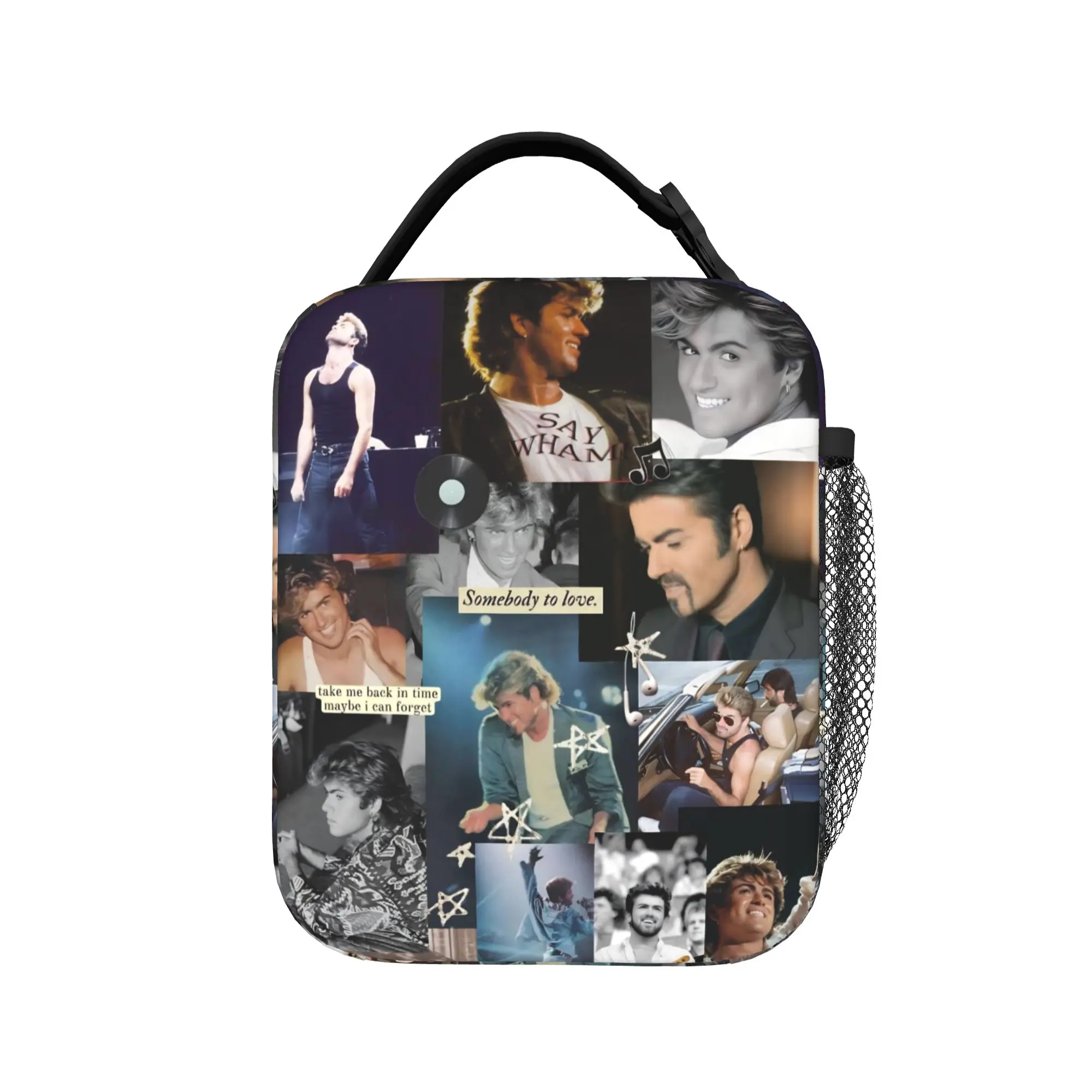 

George Michael British Singer Lunch Bag Lunch Box For Women Outdoor Picnic Convenient Cooler Bag Waterproof Thermal Lunch Bags