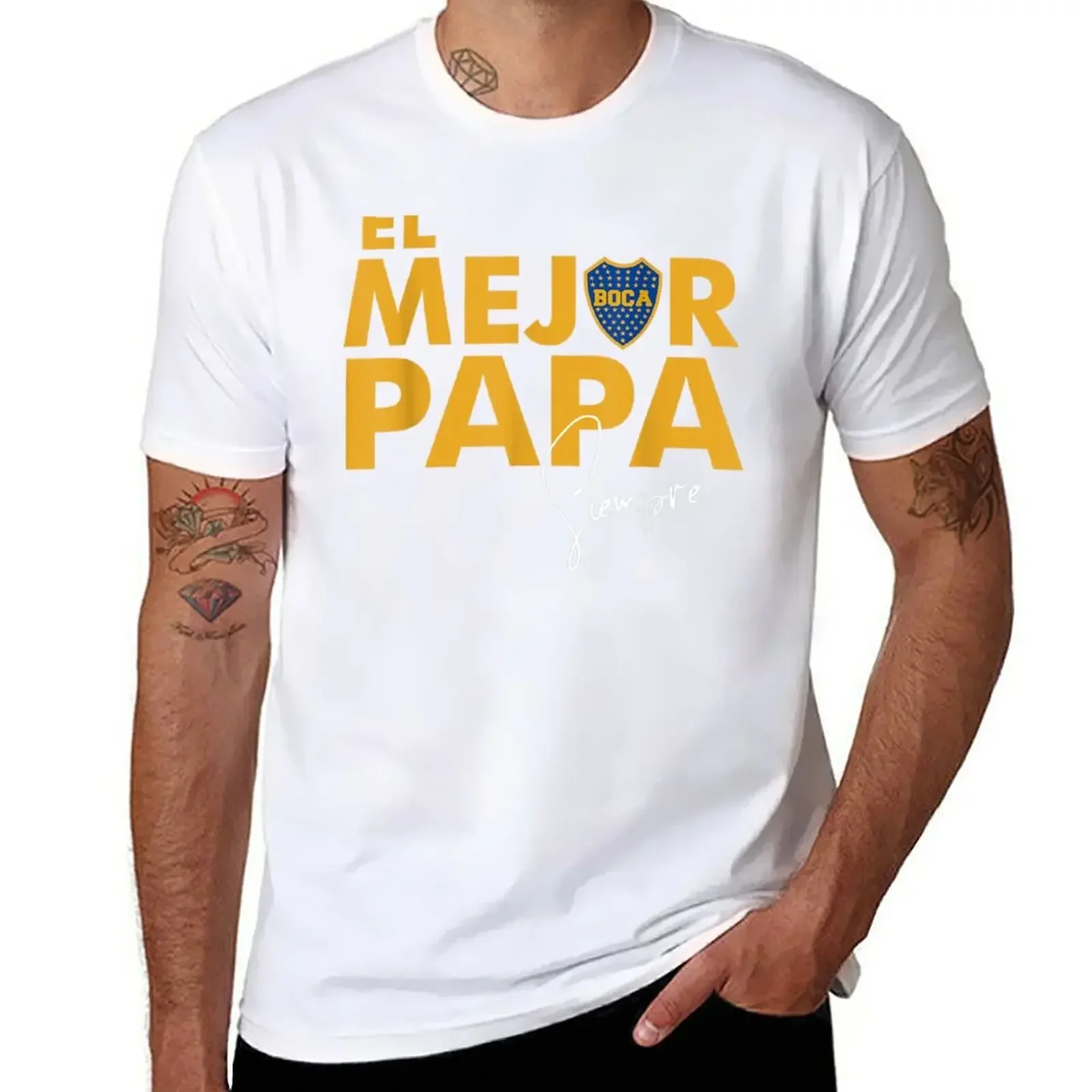 New Club Atletico Boca Juniors El Mejor Papa t-shirt ragazzi magliette personalizzate top vestiti carini vendita calda uomini girocollo