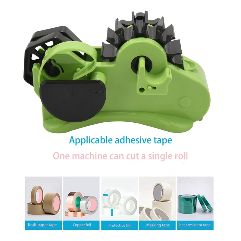 Packaging Tape Dispenser With Compartment Slot And 1Inch & 3Inch Dual-Roll Cores,Semi-Automatic Desk Dispenser