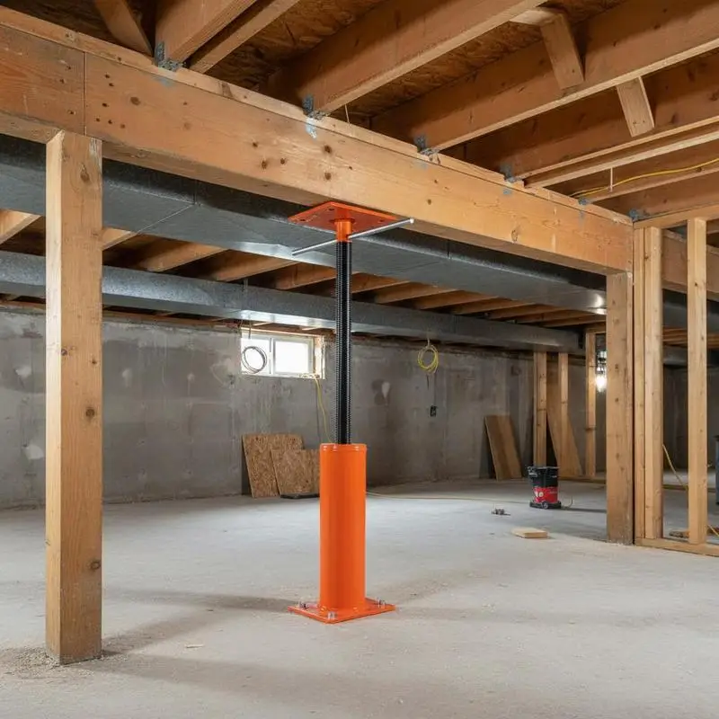 

Adjustable Support Column 12"-16" For Basement Attic Crawlspace, 9700 lbs Capacity Telescoping Leveling Post Heavy Duty Steel Temporary Reinforcement Lift Structure