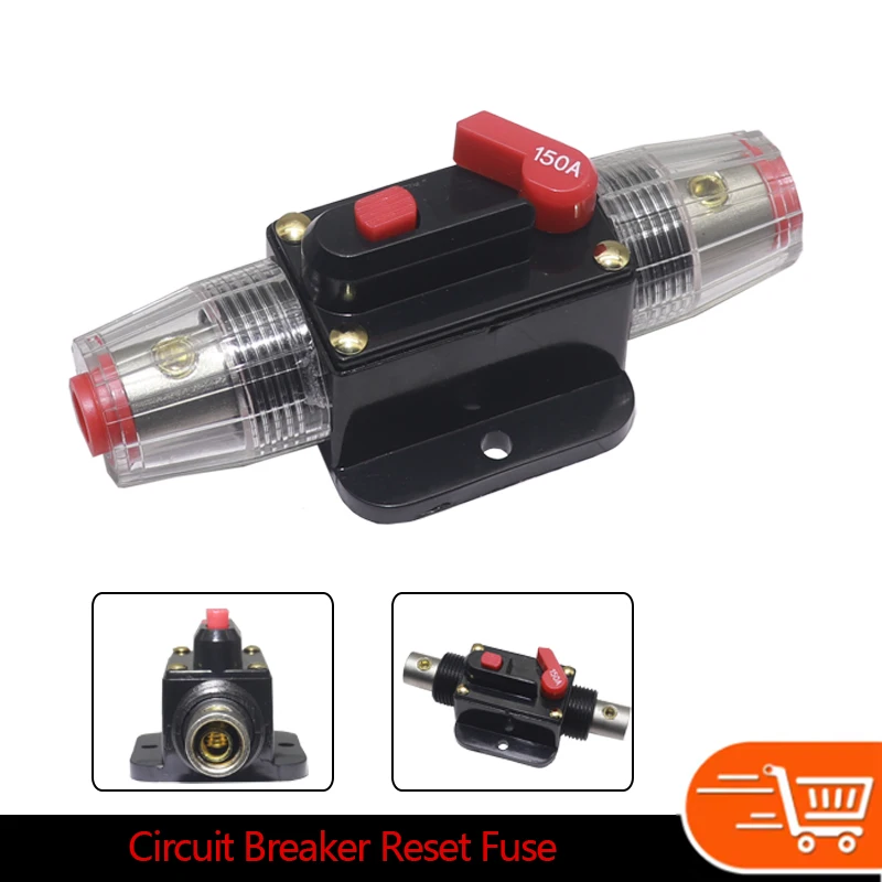 【1PCS】20A to 150A Circuit Breaker with Manual Reset for Car Audio System Waterproof Marine Circuit Breaker Reset Fuse 12V48V D