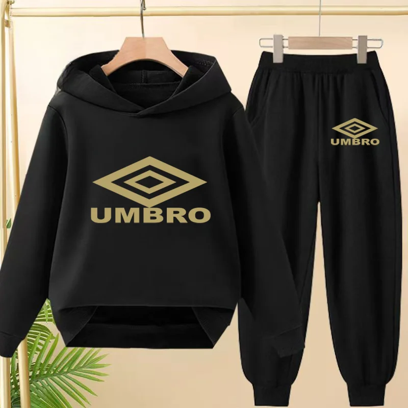 

Kids 3-12Yrs Letter Clothes Pullover Brand Hoodie Sweatshirts+Pants Boys Girls Toddler Coat Sports Top Casual Sports Jogging Set