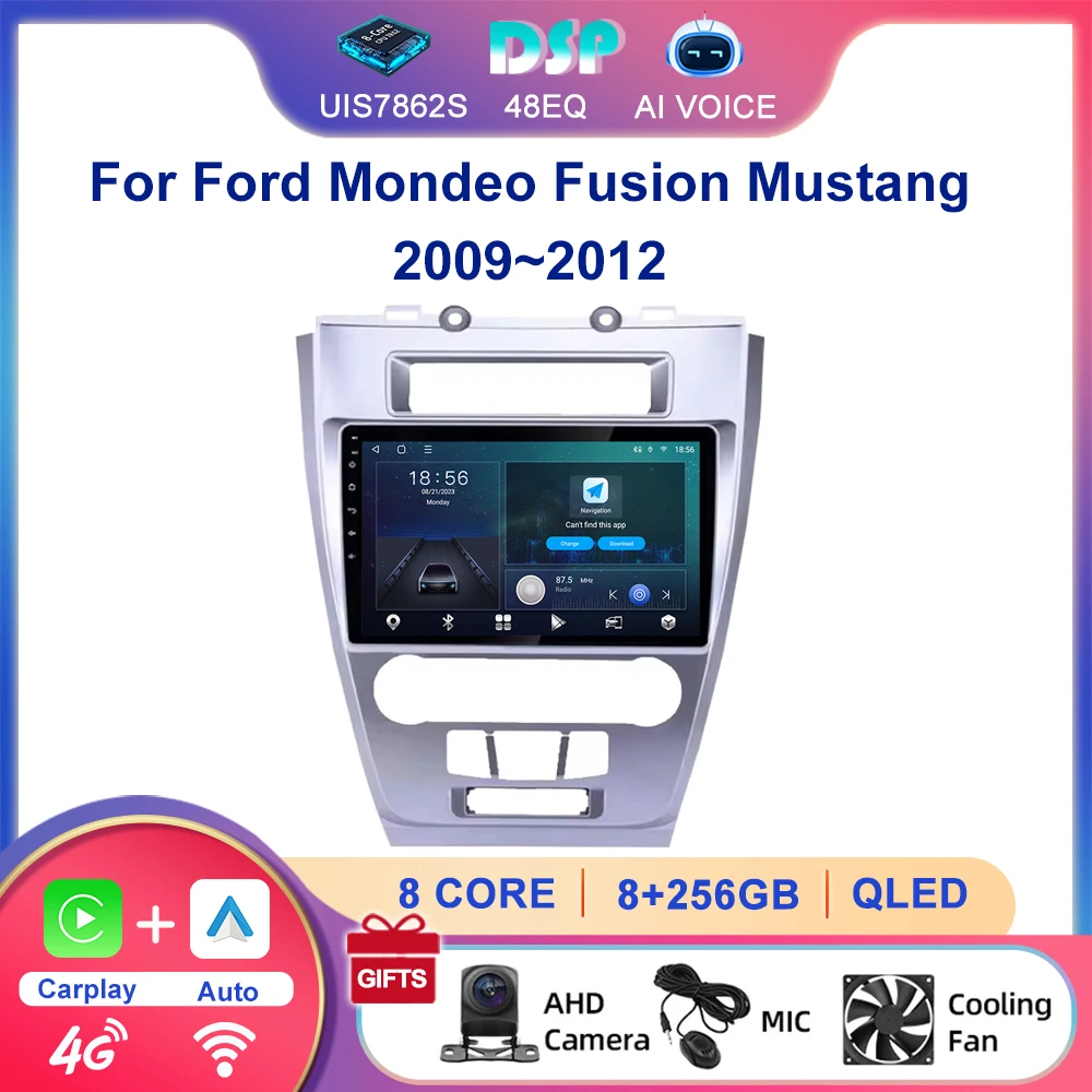 

10 Inch Touch Screen Bluetooth Carplay 2 Din Autoradio Android Multimedia Radio Player for Ford Mondeo Fusion 2009 2010~2012