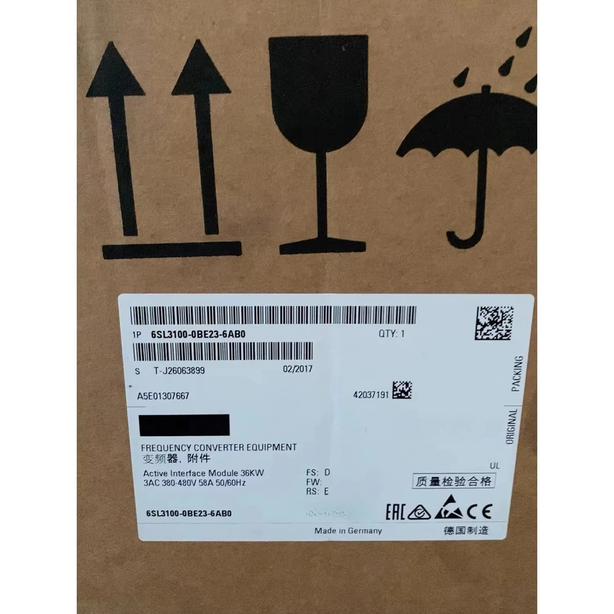 

6SL3100-0BE23-6AB0 Преобразователь частоты S120 Новый оригинальный 1 год гарантии Профессиональные учреждения могут быть предоставлены для тестирования