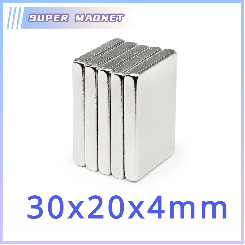 

5/10/15/20PCS 30x20x4mm Strong Search Magnet Sheet N35 Block Rectangular Permanent Neodymium Magnet 30x20x4 30*20*4 mm